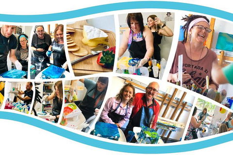 Try Pour Painting In An Artistâ€™s Studio! - Food Delivery Shop 0