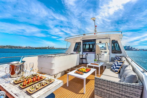 Vivid 90-Minute Sydney Harbour Intimate Catamaran Cruise With Canapes - Food Delivery Shop 4